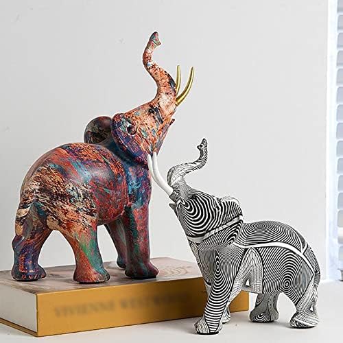 Nudsfuii Simple Elephant Statue Home Decor Accent