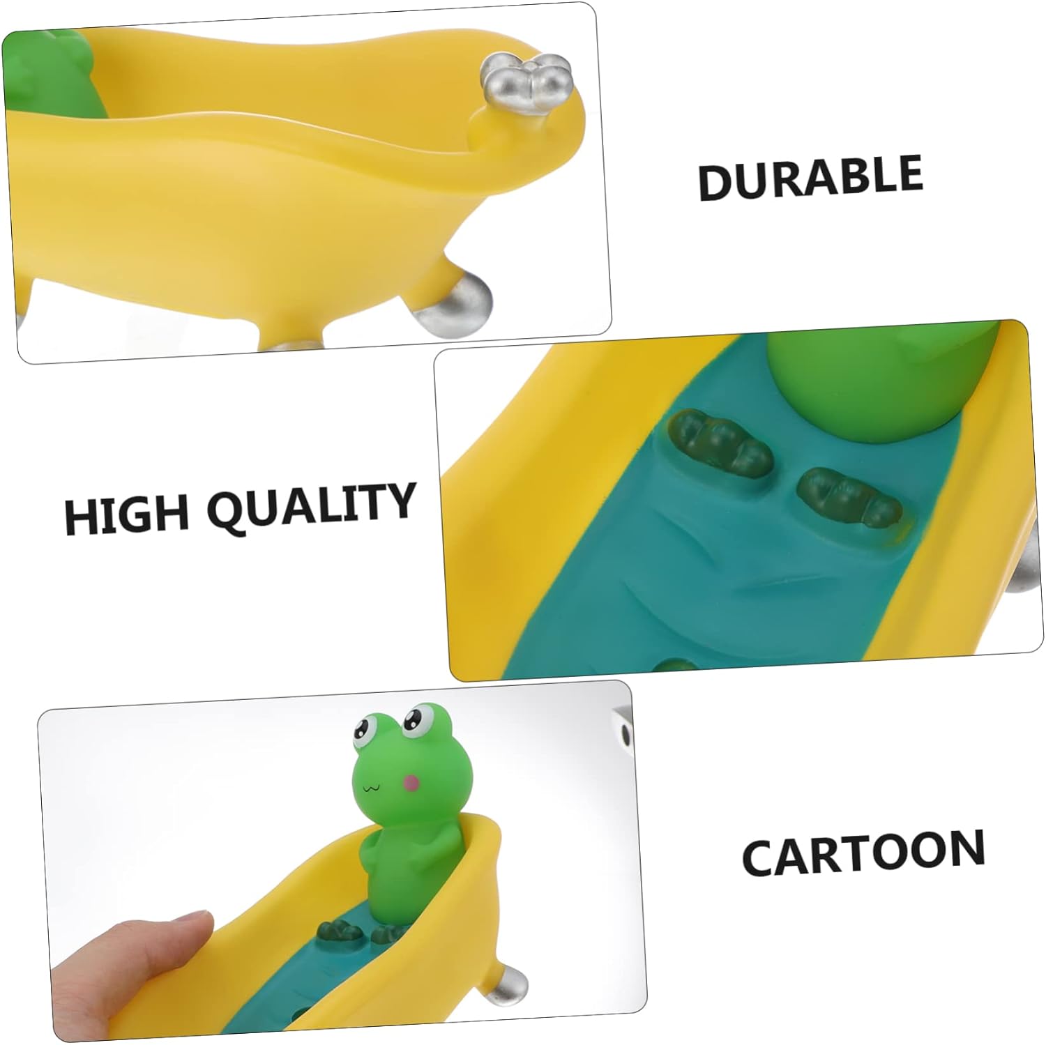 SHOWERORO 1pc Frog Soap Holder Drain Tray