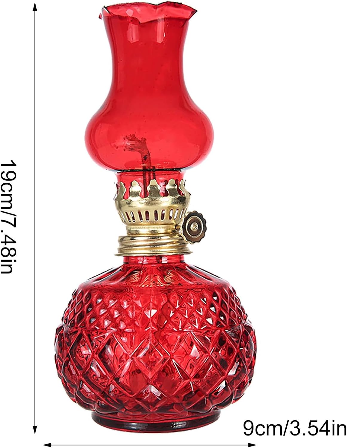 Classic Glass Oil Lamp Sculptures for Home Decor