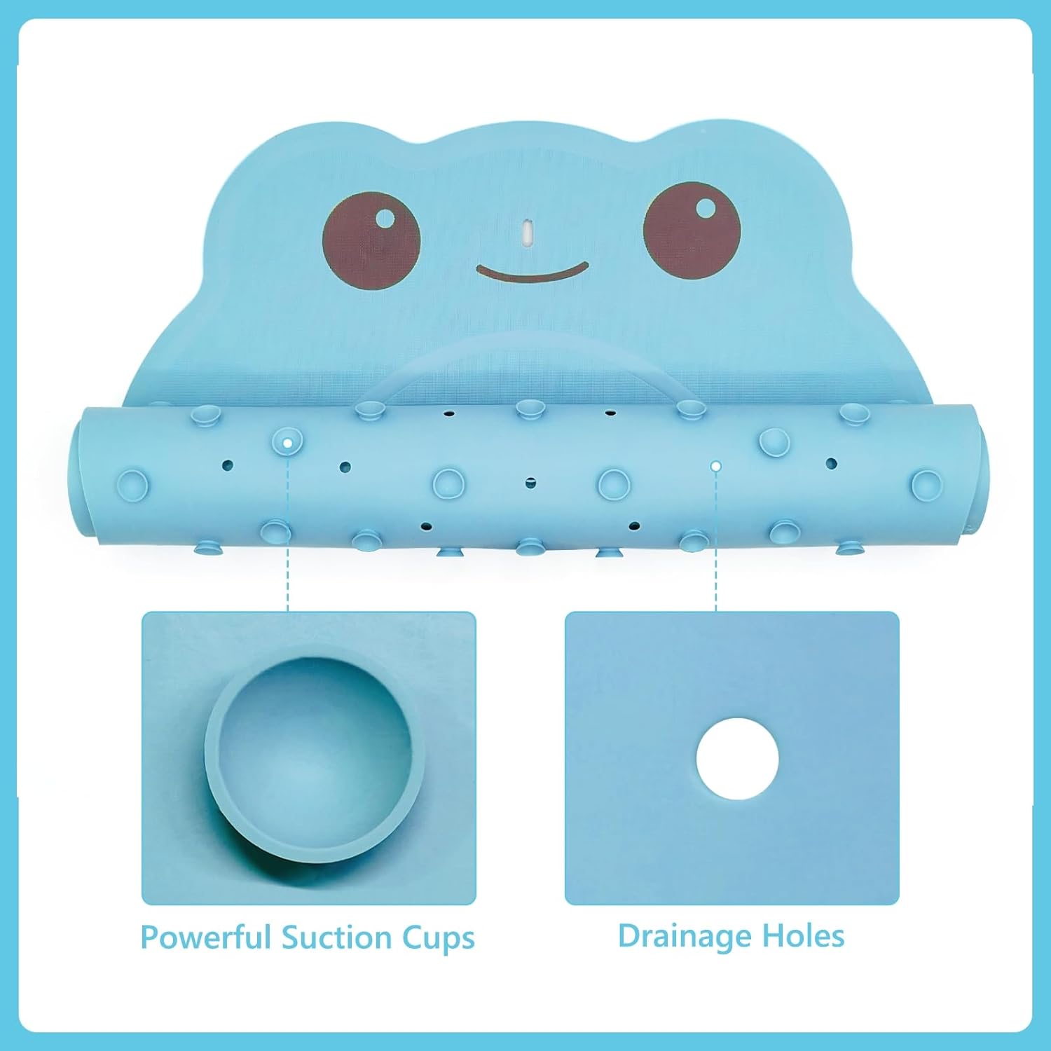 DAECHAO Frog Bath Mat for Kids - Non Slip 30x18 Inch