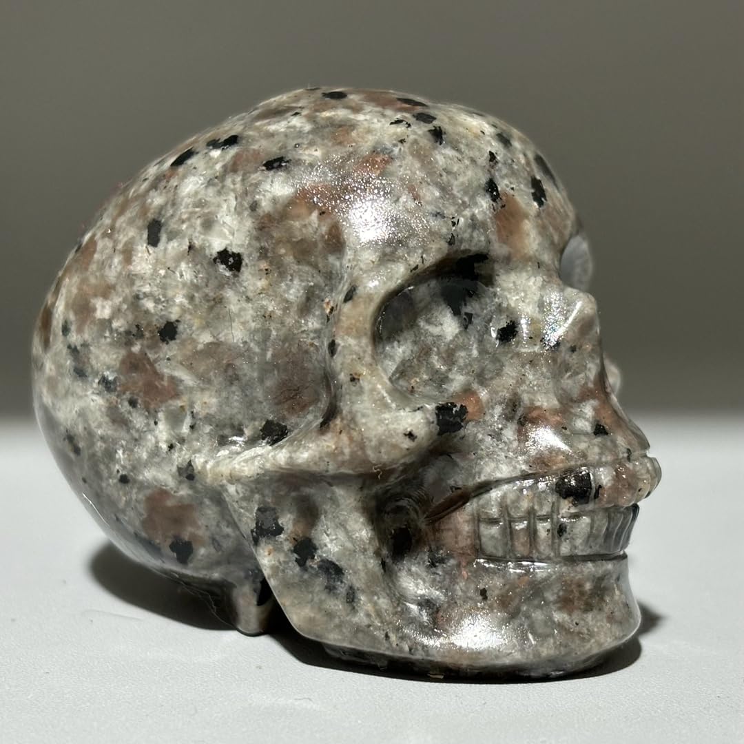 Natural Yooperlite Crystal Skull Hand Carved Statue