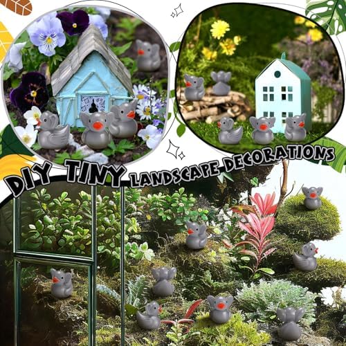 VioraWhite 50 Pcs Mini Elephant Duck Figurines