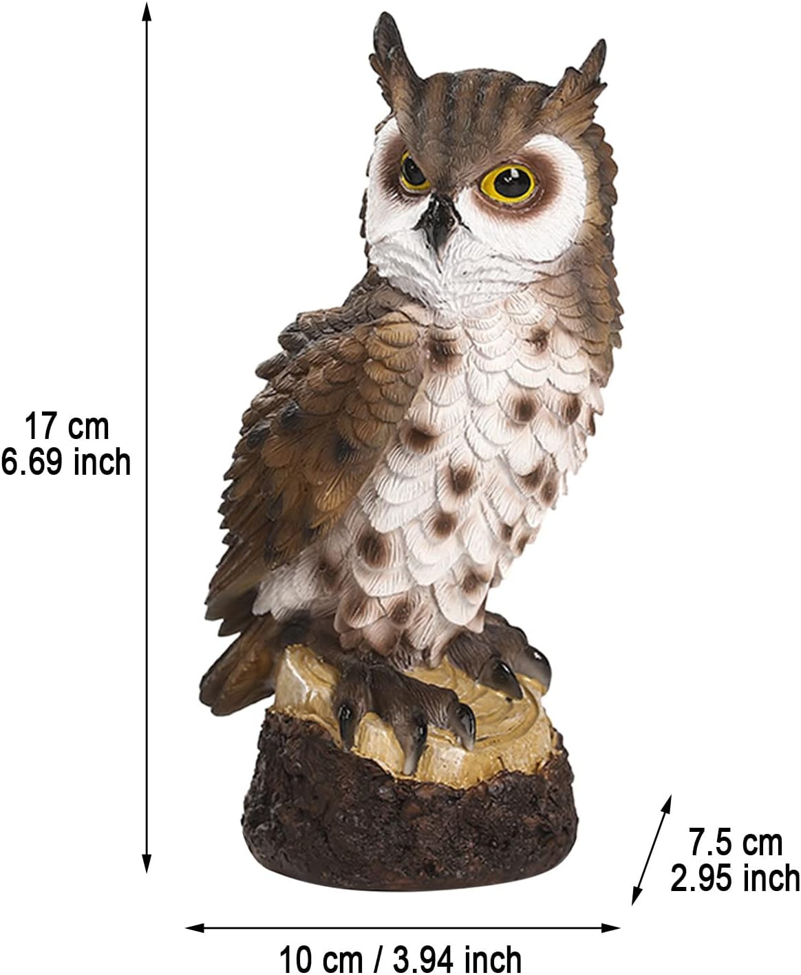 Mini Resin Owl Statue Decor for Home Office Entryway