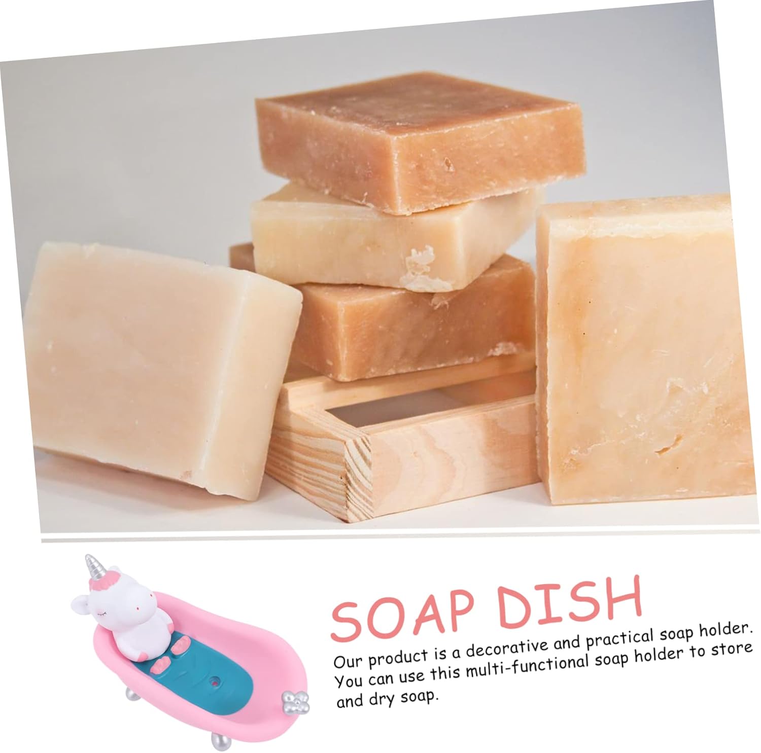 BESTYASH Cute Unicorn Soap Dish for Bathroom