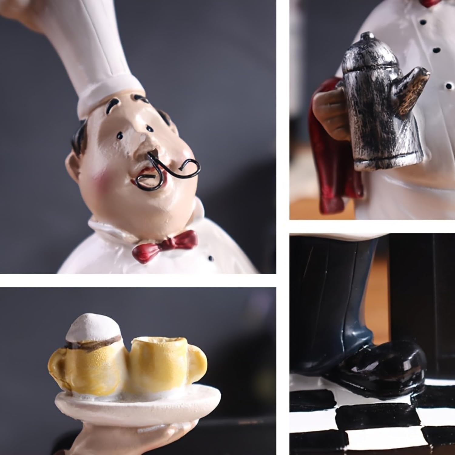 Resin Chef Figurine with Chalkboard Message Board
