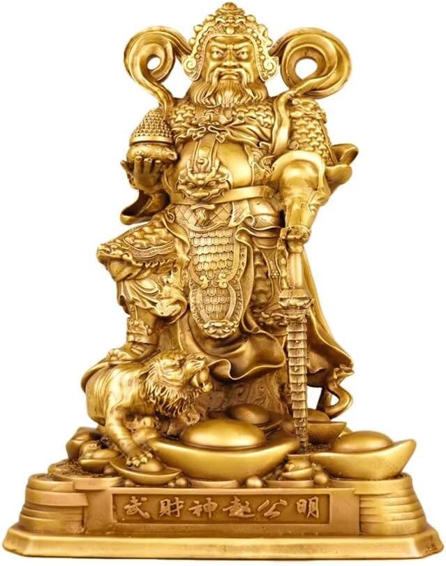 Julrybox God of Wealth Brass Statue Decor