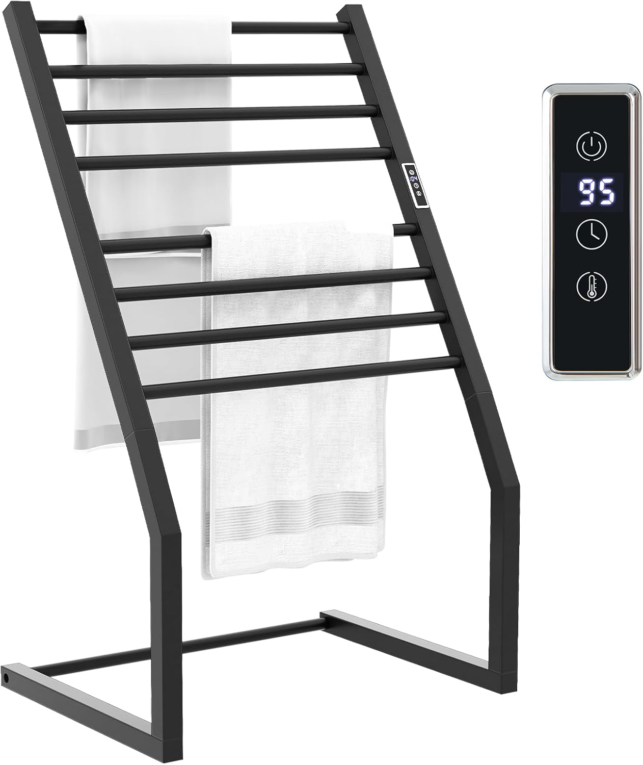 Tangkula 2-in-1 Towel Warmer Rack with LED Display