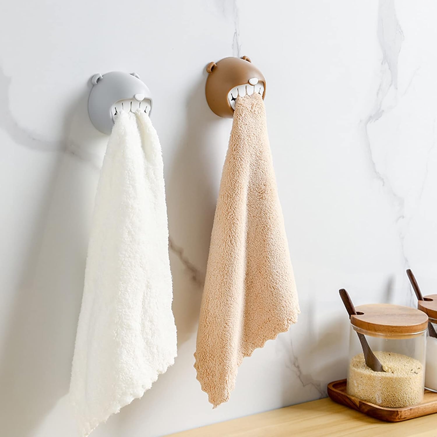 Bottone Cartoon Bear Towel Rack for Kitchen and Bathroom