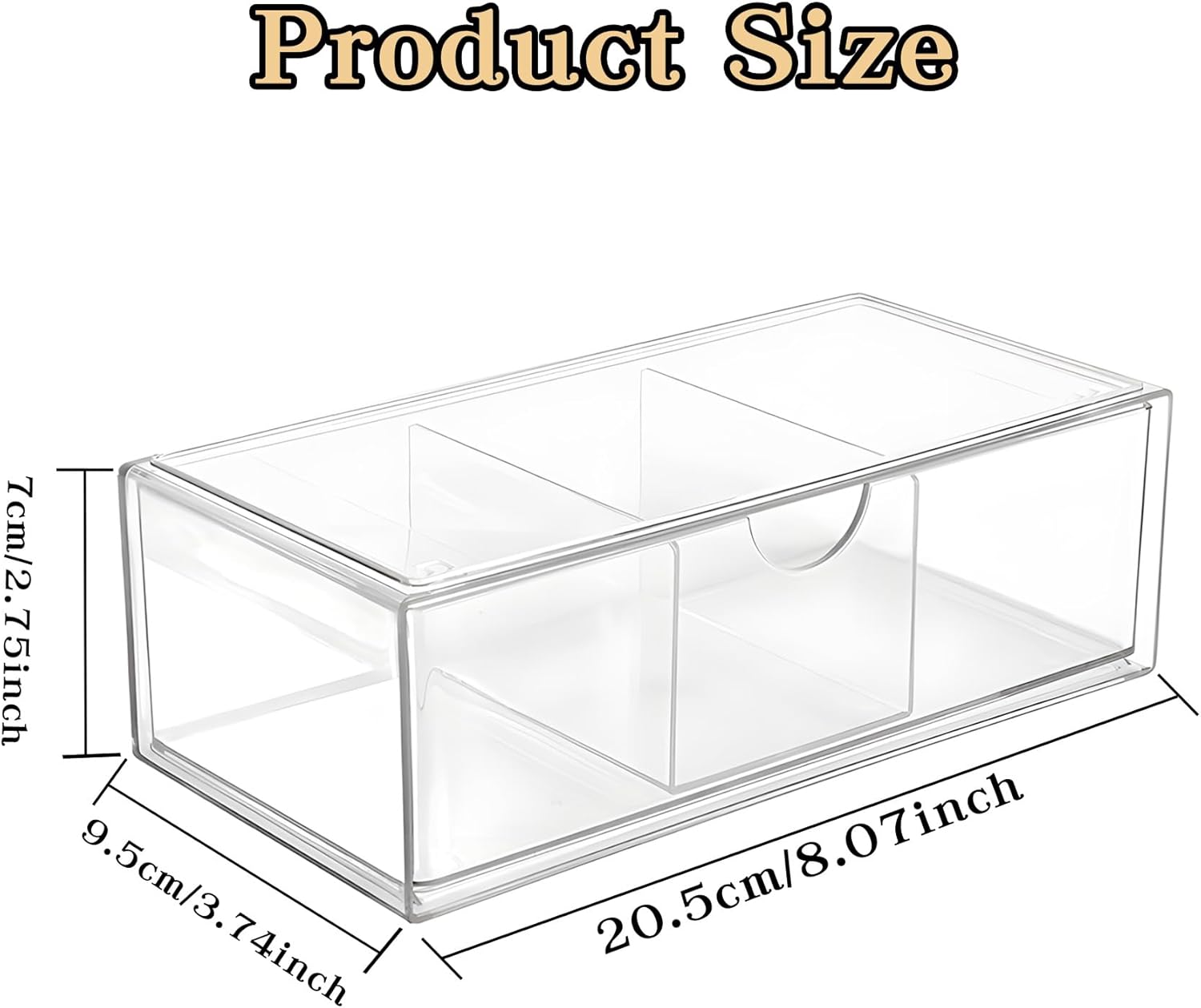 Klmnop 3 Pack Medicine Cabinet Organizer Clear