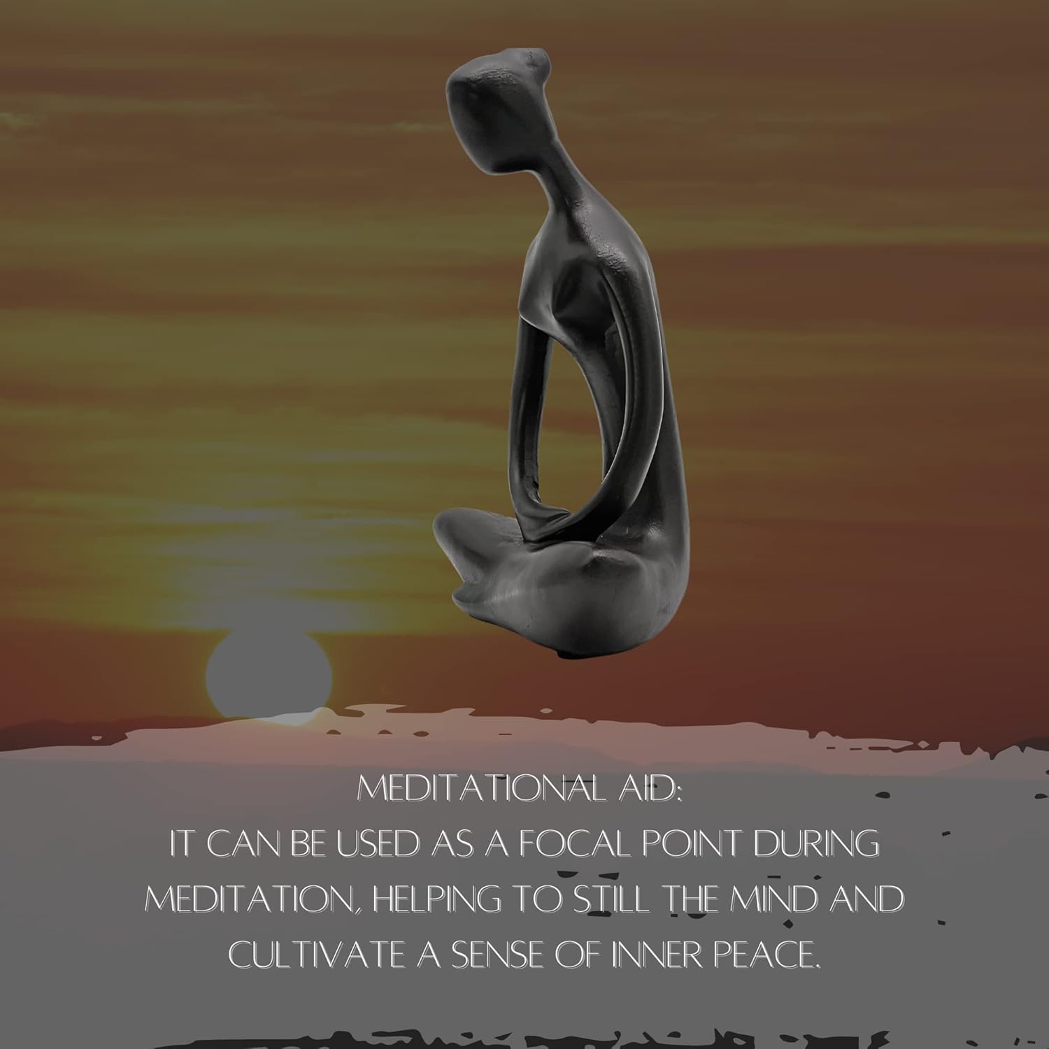 Bellaa 8-Inch Buddha Statue Zen Meditation Decor