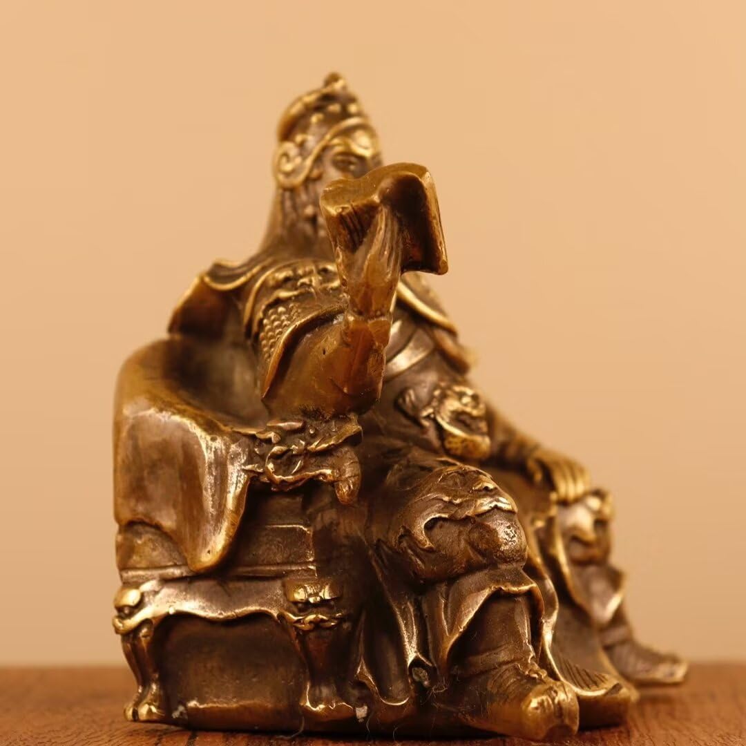 Guan Yu Brass Statue Feng Shui Decor 393551IN