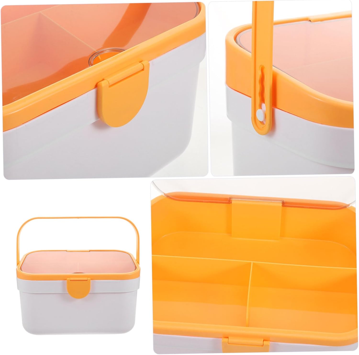 KOMBIUDA Plastic Medicine Cabinet Organizer with Handle