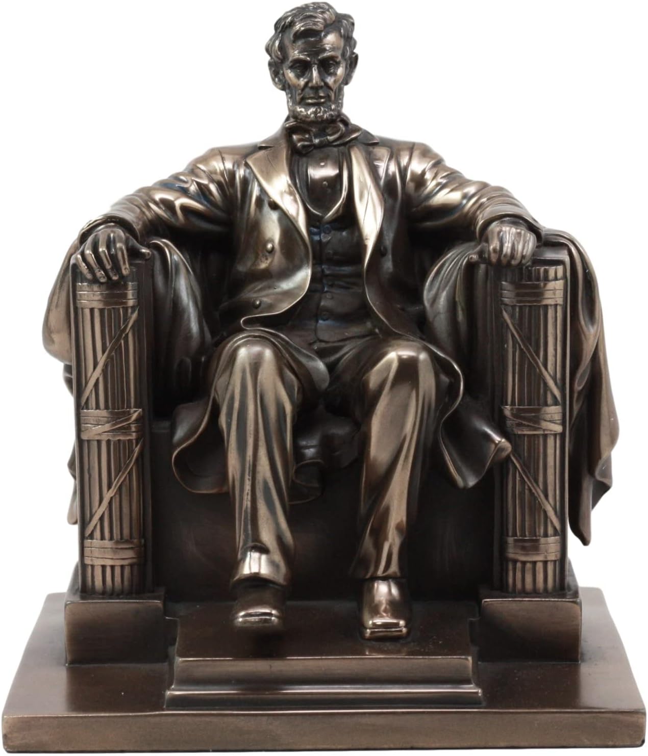 Ebros Gift Faux Bronze Lincoln Figurine 8 H