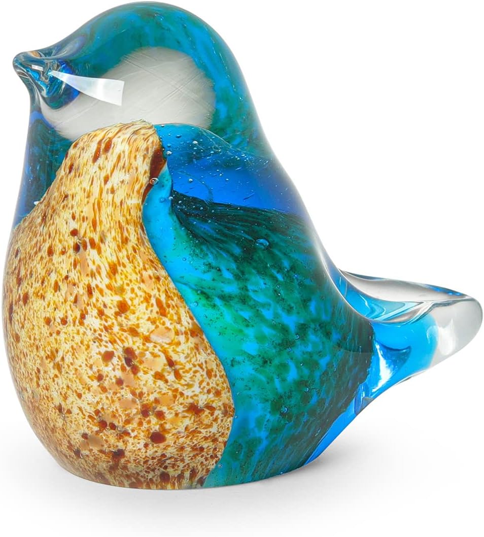 LONGWIN Handmade Glass Bird Figurine Sculpture