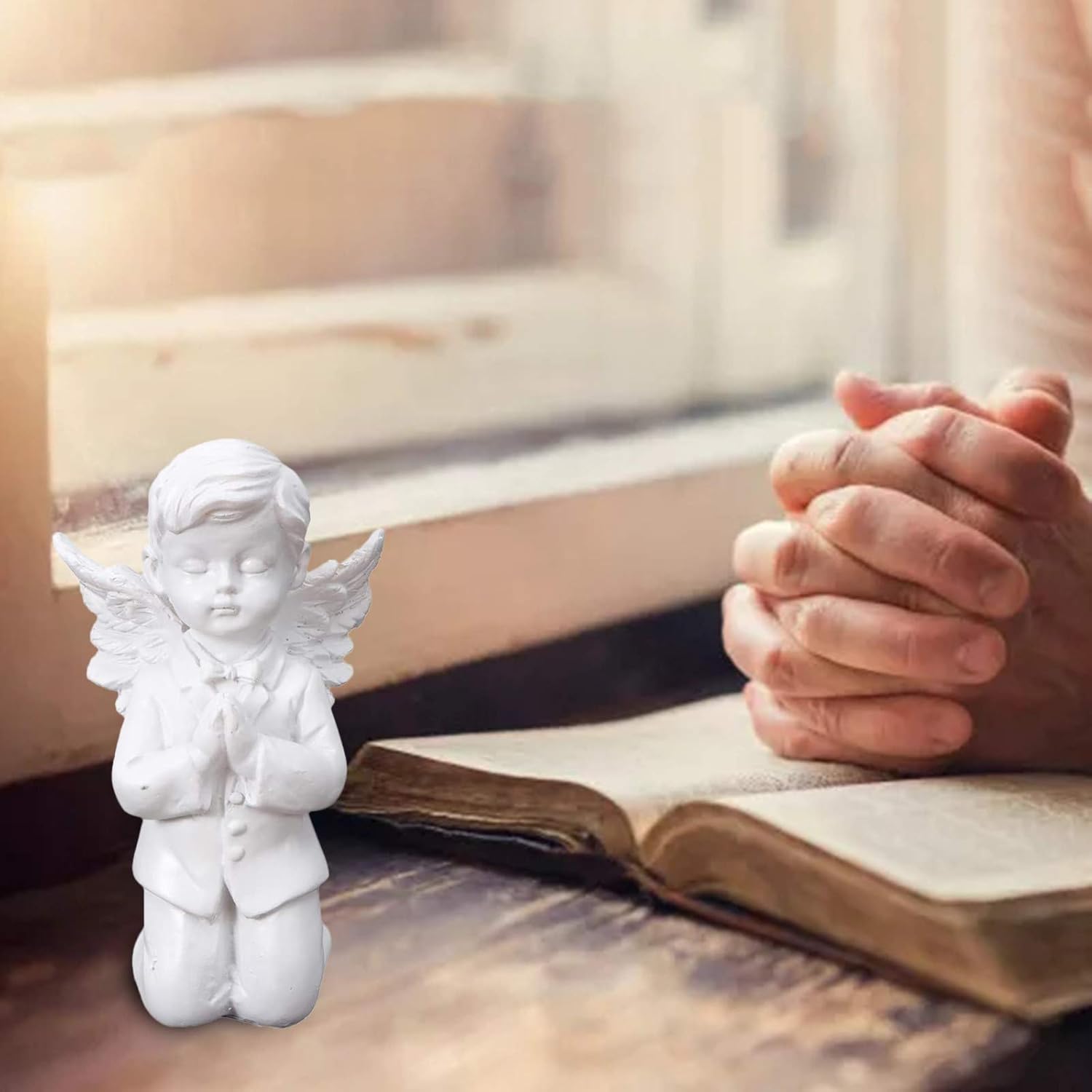 Mini Resin Cherubs Statue - Cute Home Office Decor