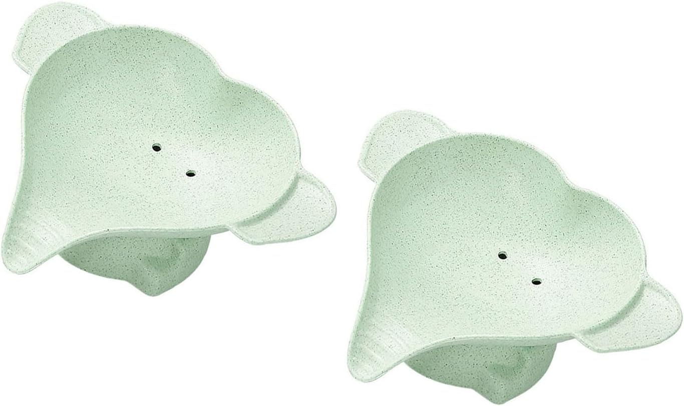 REDYY 2 Piece Elephant Soap Dish for Kids Waterproof Holder