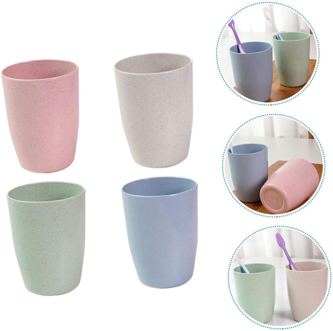 SHOWERORO Bathroom Storage Cup Brushing Cup Set