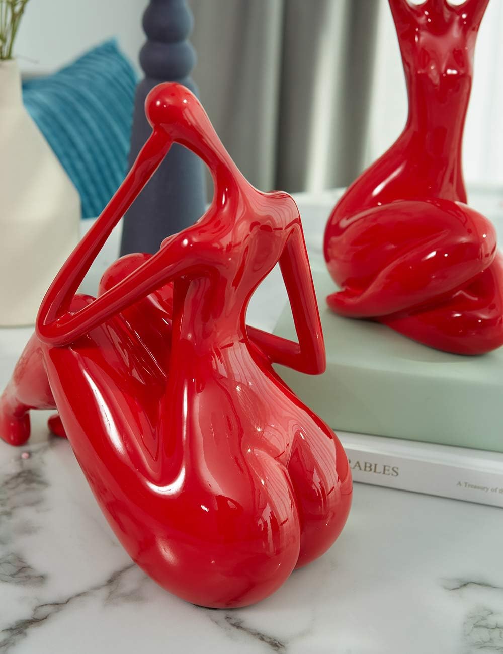 HAUCOZE 11 Inch Lady Sculpture Decor Modern Art Figurine 1