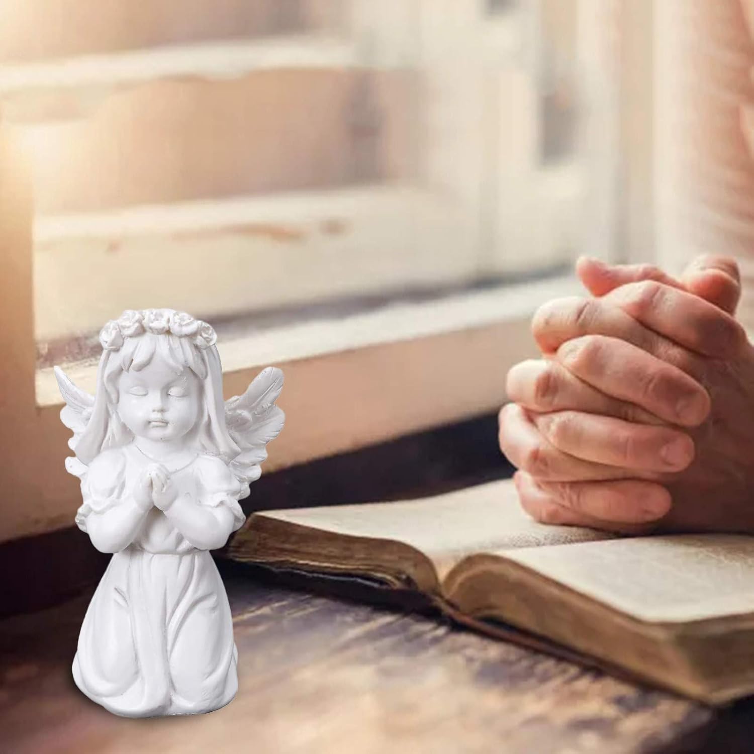 Mini Resin Cherubs Statue - Cute Home Office Decor