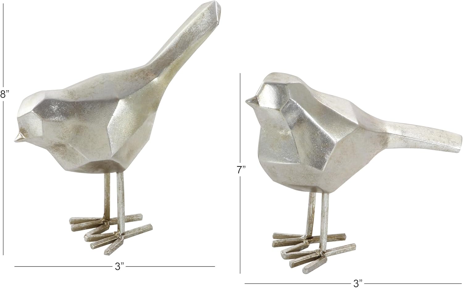 Deco 79 CosmoLiving Polystone Birds Home Decor Set of 2