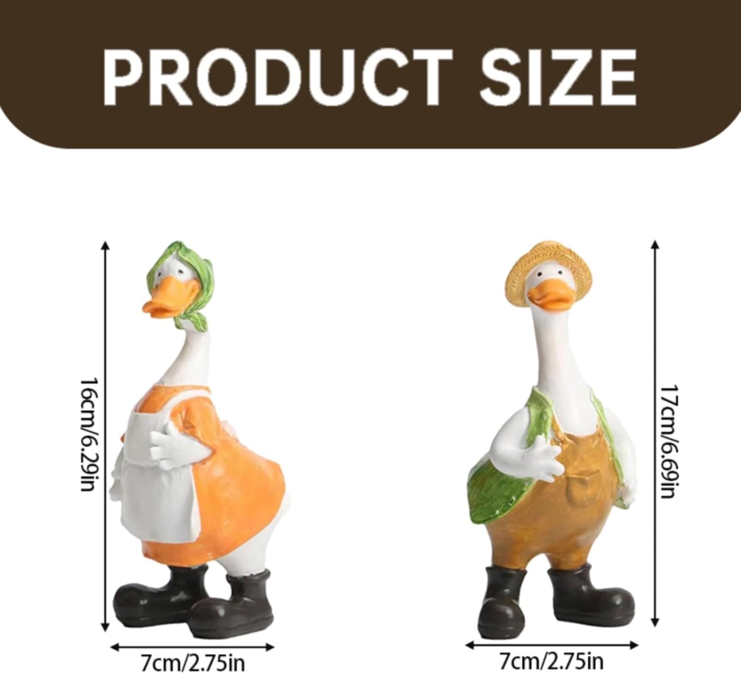 Nudsfuii Resin Duck Figurines Home Decor