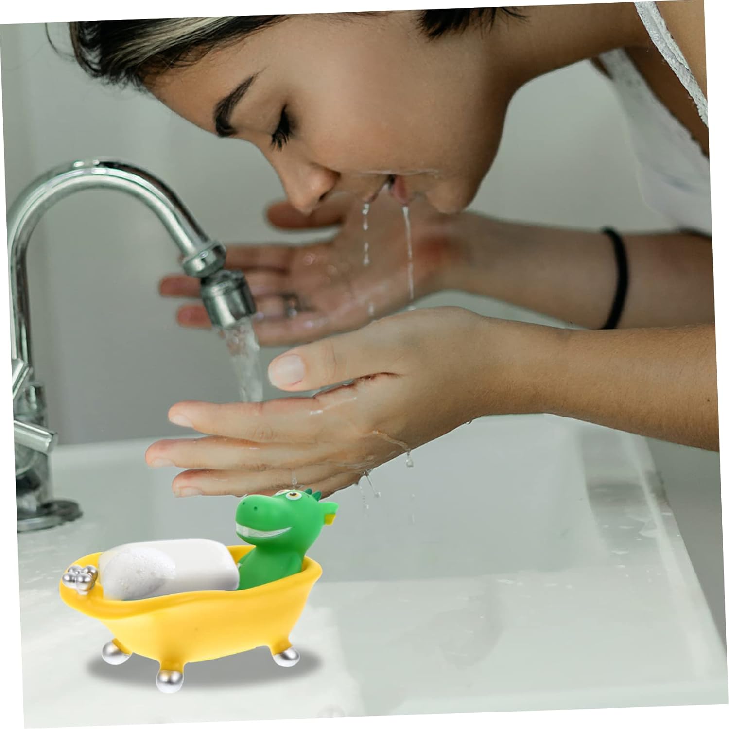 Dinosaur Soap Holder Sponge Drain Dish for Kitchen Sink 1
