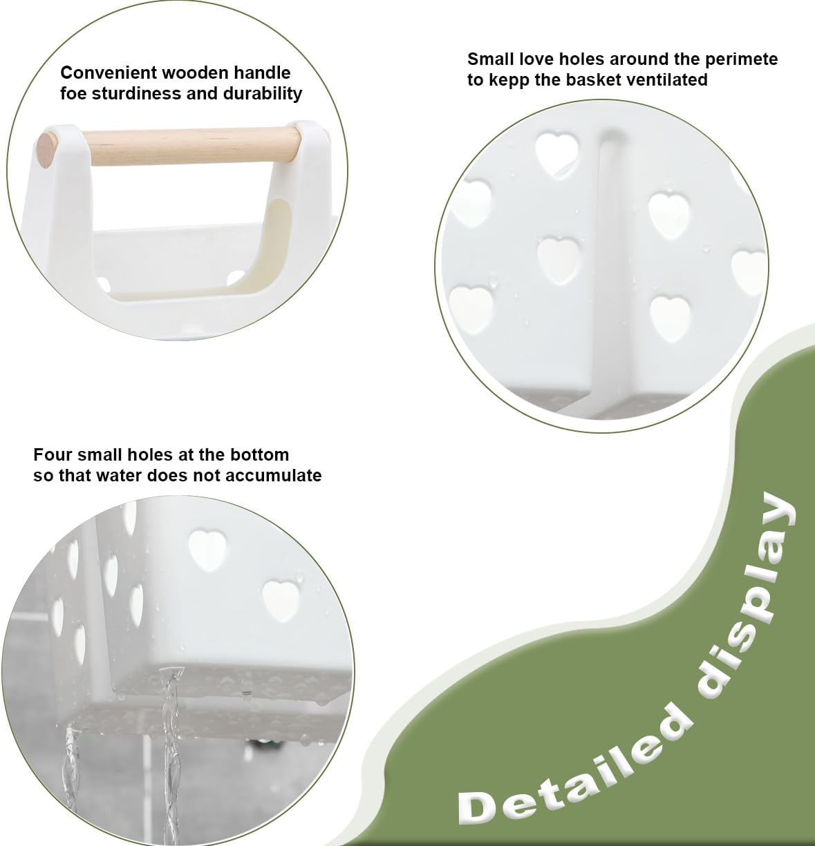 Anyoifax Portable Shower Caddy with Handle and Drainage Holes