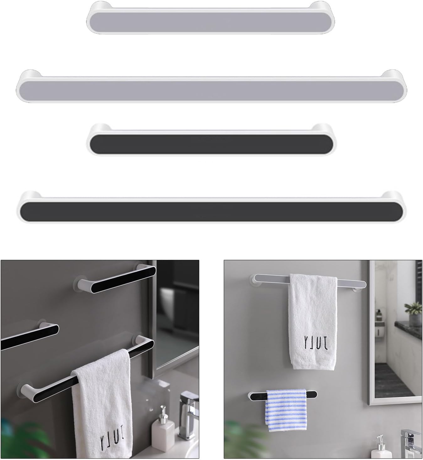JOKOTI Adhesive Towel Rack for Bathroom Kitchen Bedroom