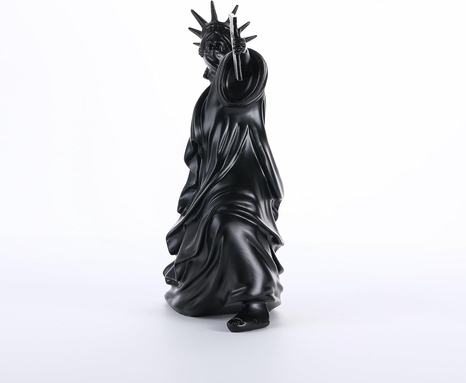 Creative Art Flame Girl Statue Home Decoration Black