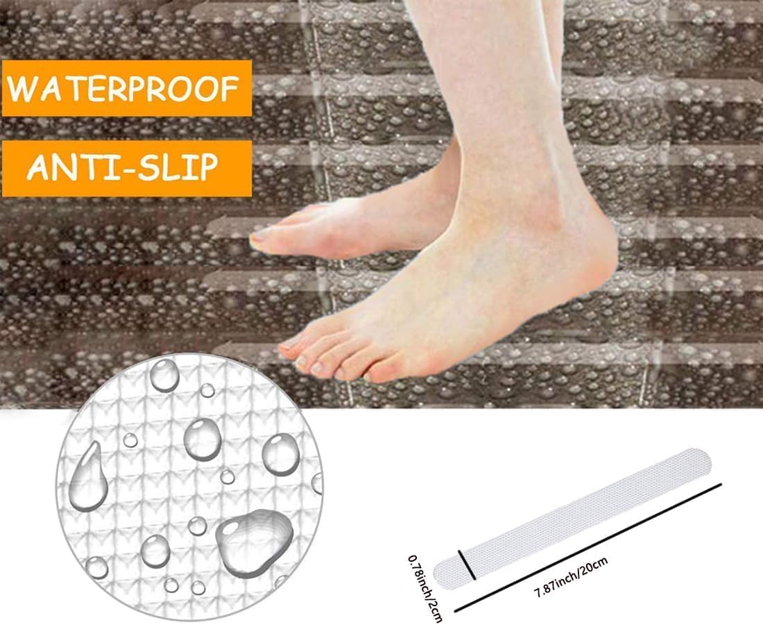 24 PCS Anti Slip Strips for Bathtub Shower Stairs - White