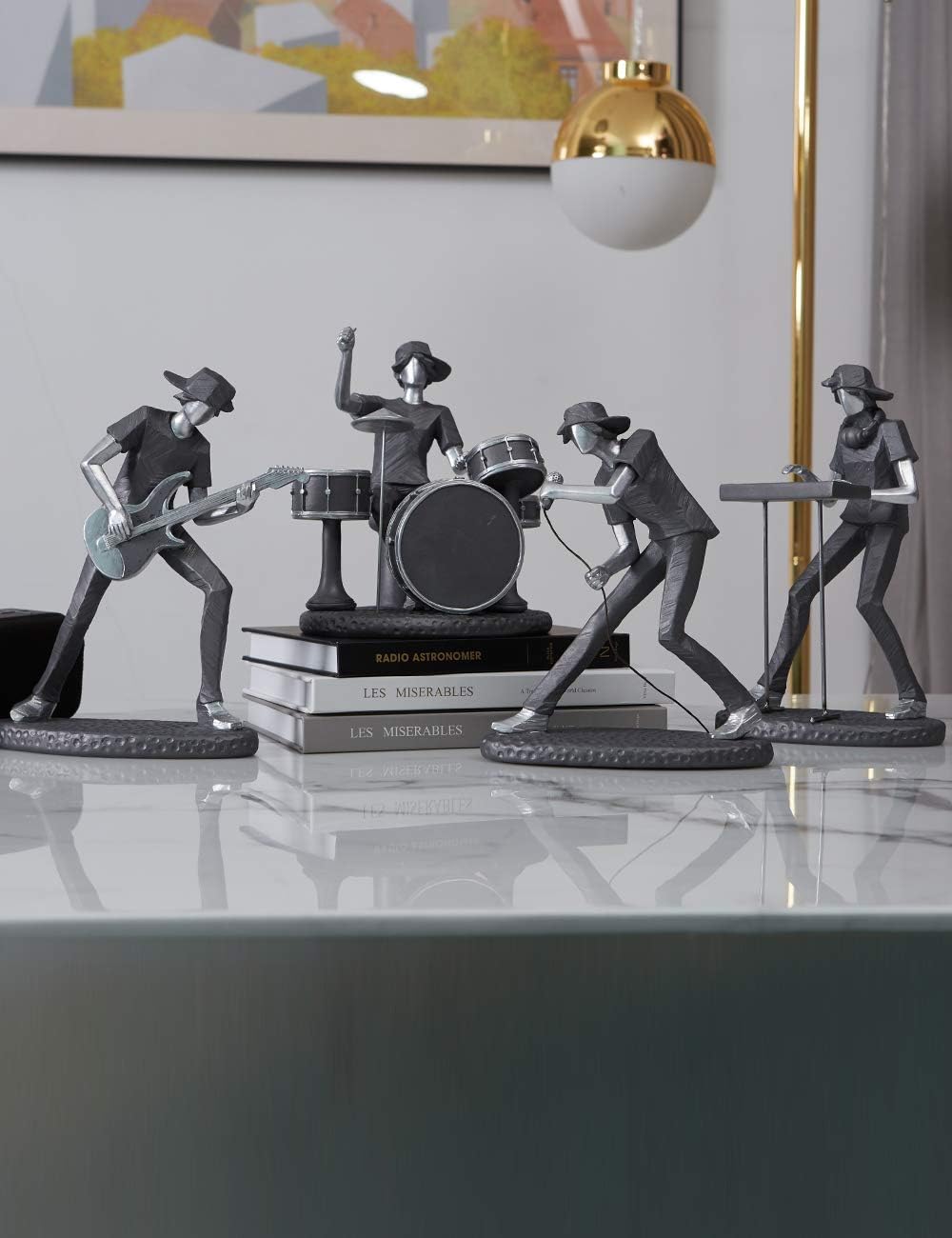 HAUCOZE Musician Figurine Piano Sculpture 85 Inch Decor Statue