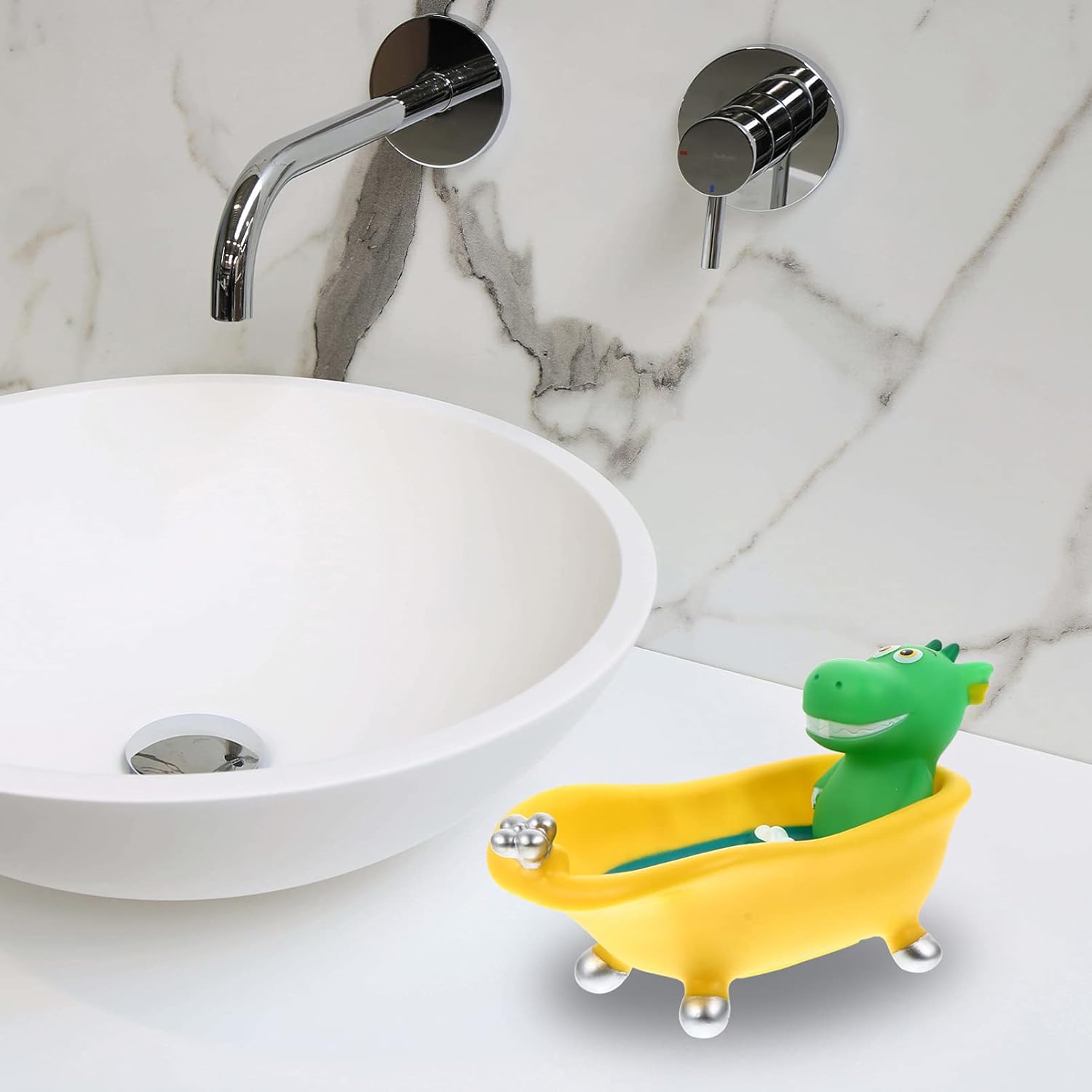 Zerodeko Dinosaur Soap Drain Holder Storage Box