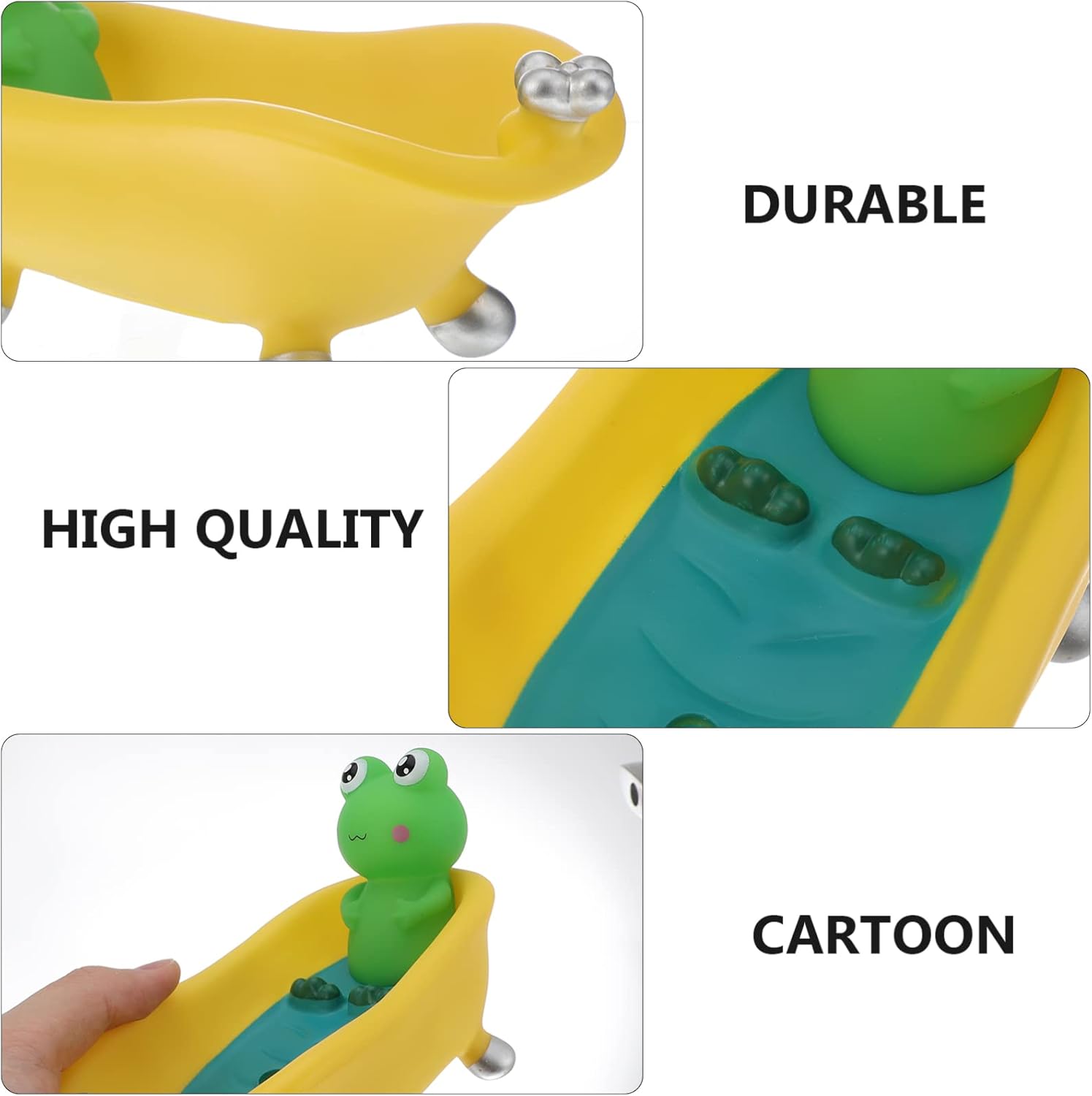 Anneome Cartoon Frog Soap Dish with Draining Tray
