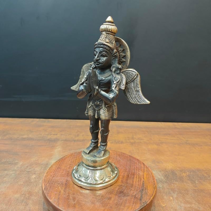 Statuestudio Standing Garuda Brass Idol 12 Inch