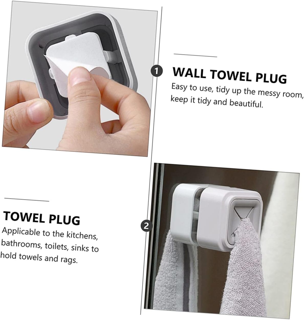 ULTECHNOVO 4Pcs Wall Mount Towel Rack