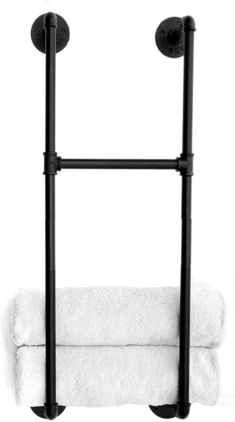 SERENITA Industrial Towel Rack with 7 Hooks