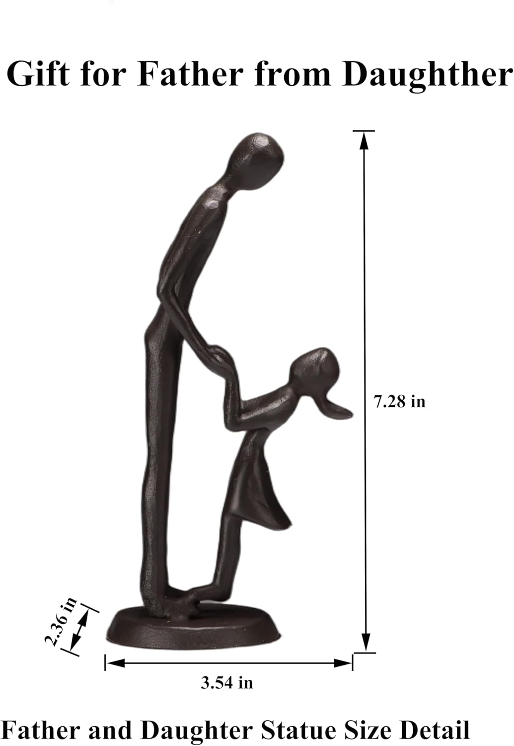 Heartfelt Dad Gifts from Daughter Iron Figurine