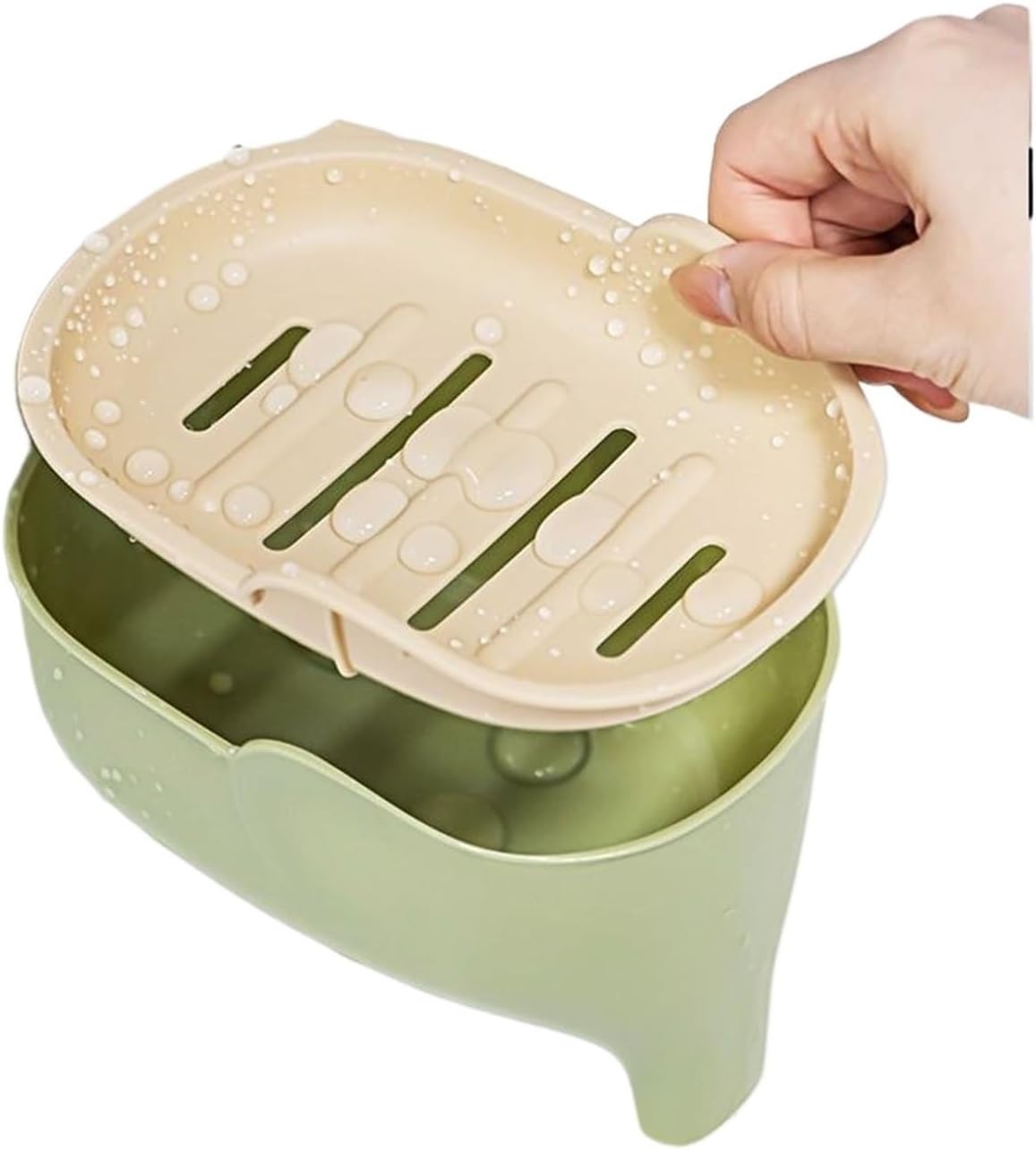 Cute Elephant Soap Dish with Double Layer Drainage 1