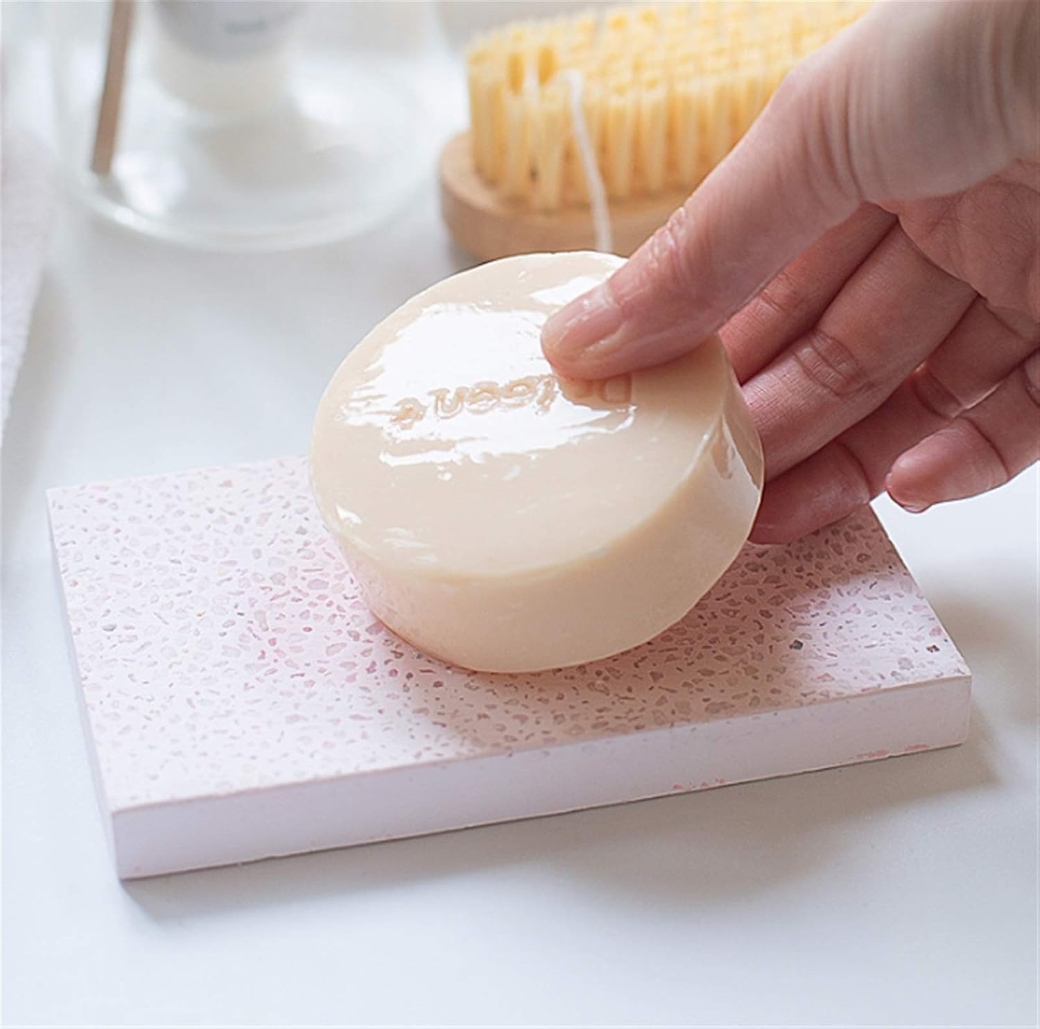 JUNMIN Diatomite Soap Dish - Green Square