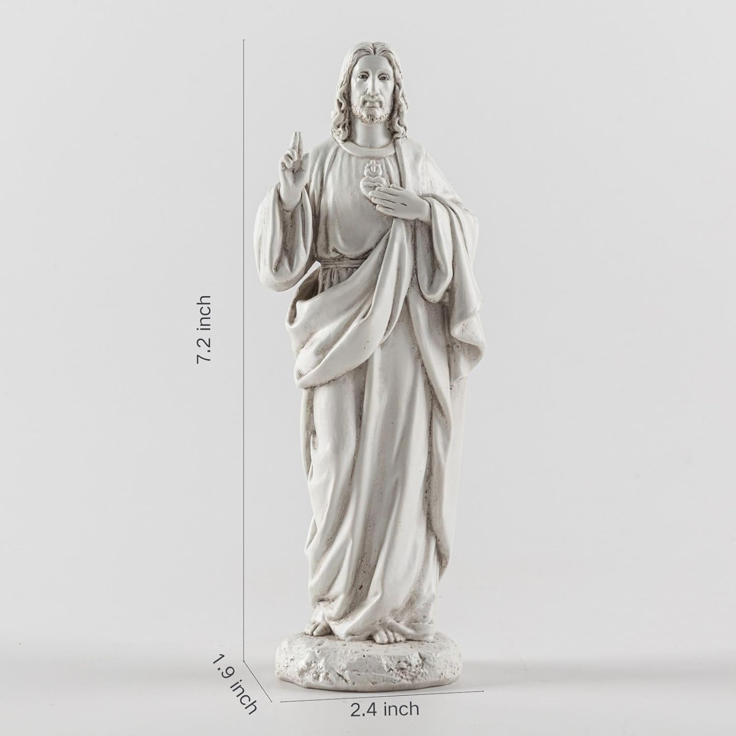 DevotedWalls 7 Inch Sacred Heart Jesus Statue