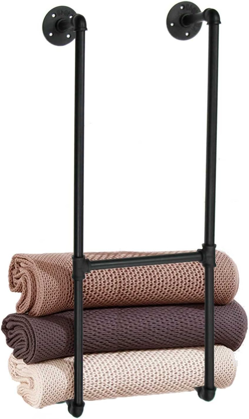 SERENITA Industrial Towel Rack with 7 Hooks