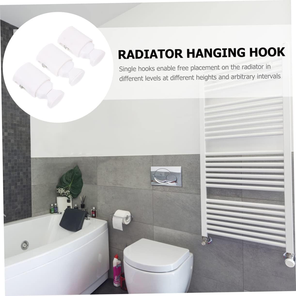 KOMBIUDA Towel Hanger Radiator Hooks Wall Mount Organizer
