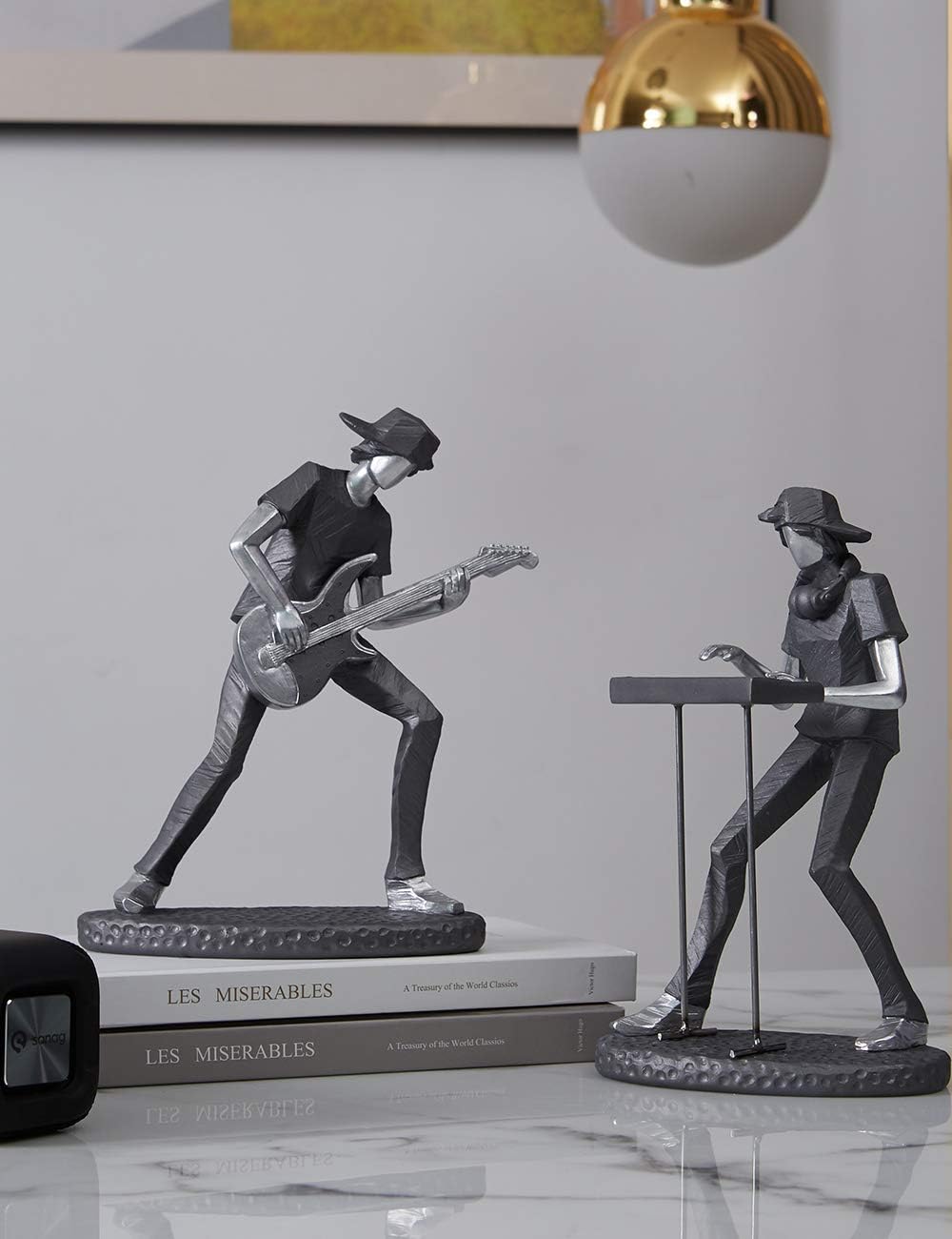 HAUCOZE Musician Figurine Piano Sculpture 85 Inch Decor Statue