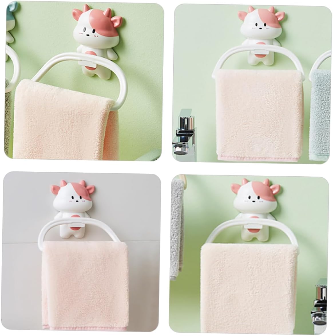 Cabilock Cute Towel Holder Wall Mounted Bathroom Decor