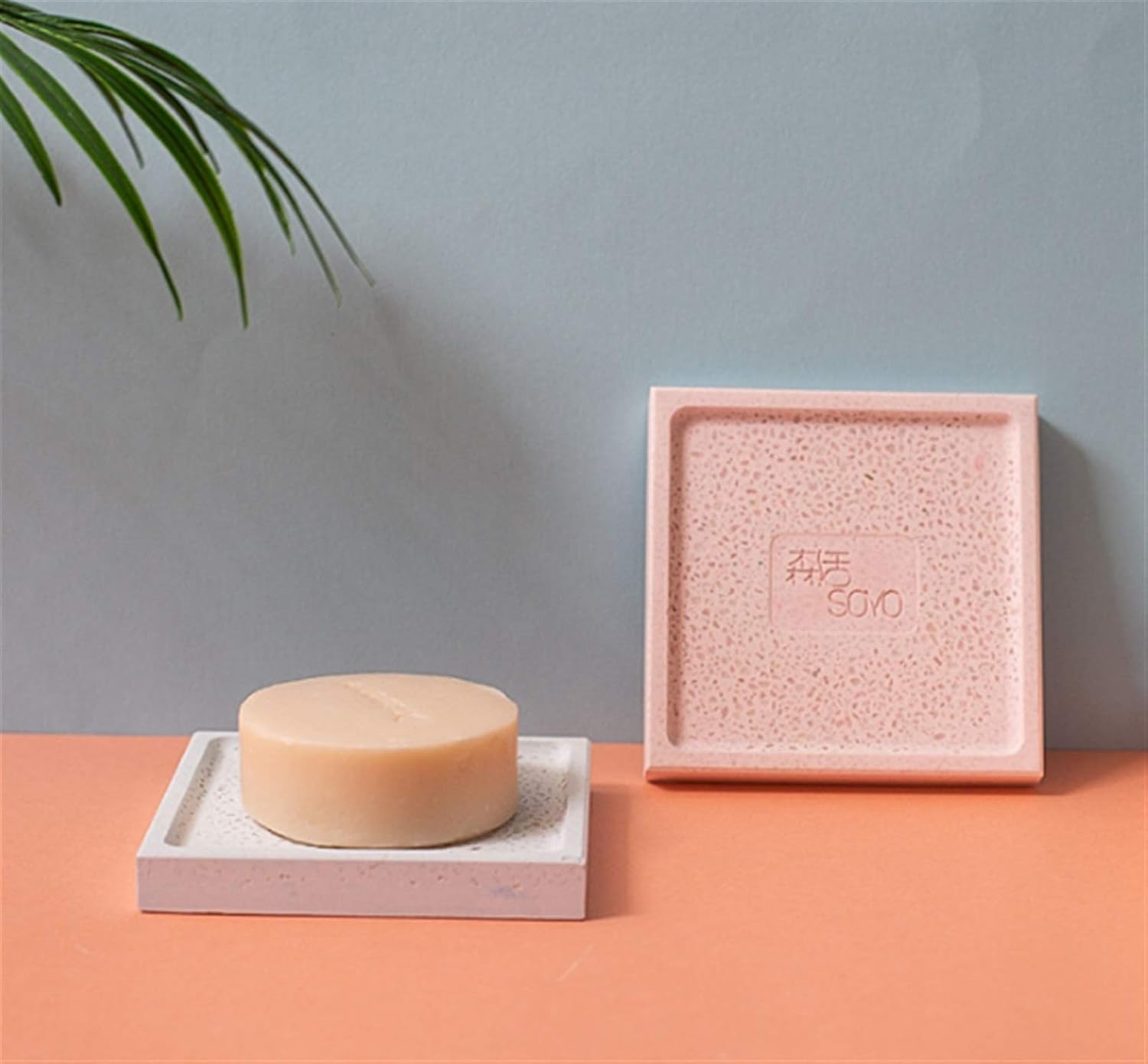 JUNMIN Diatomite Soap Dish - Green Square