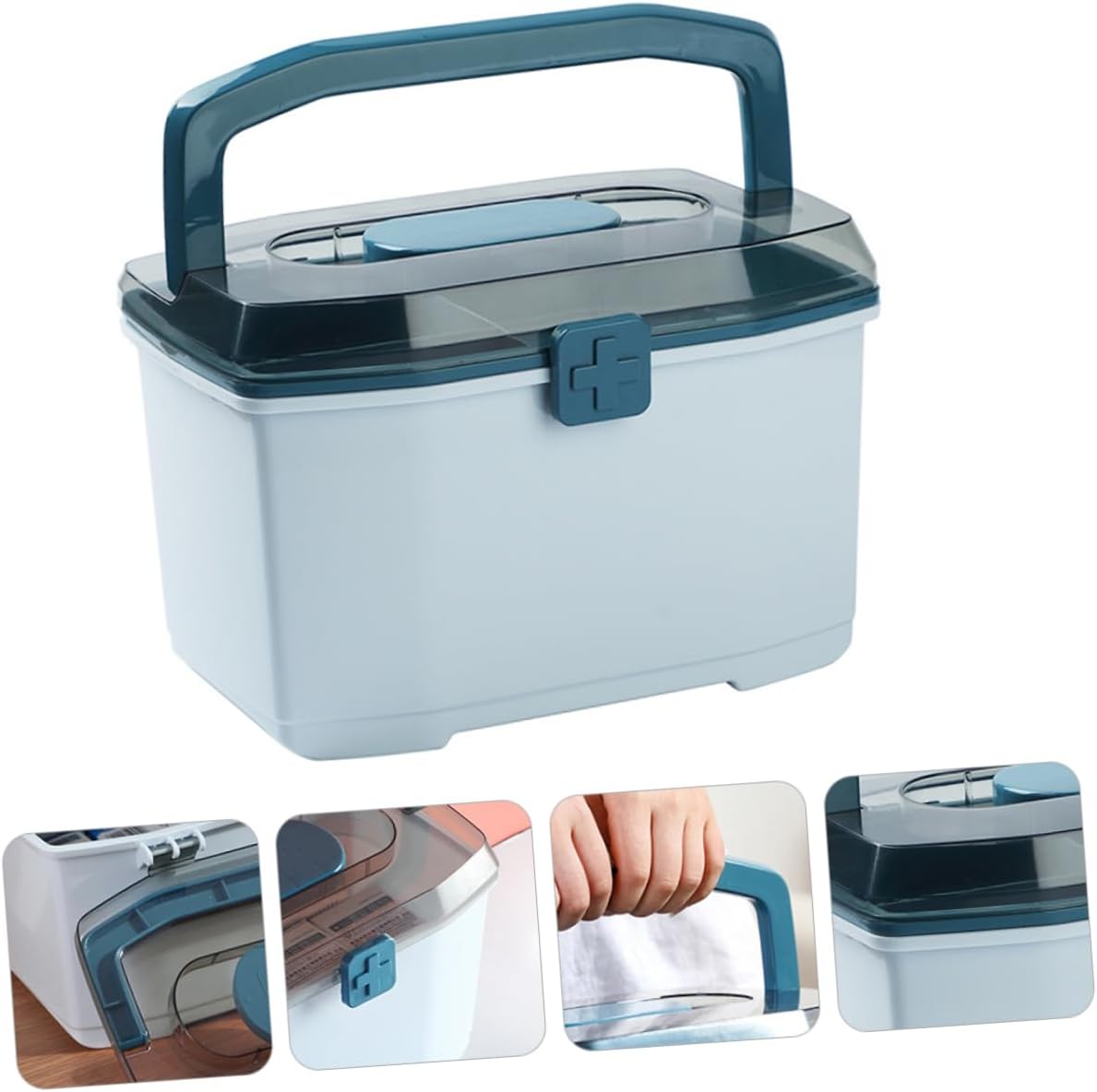Beavorty Medicine Cabinet with Double Organizer and Removable Tray