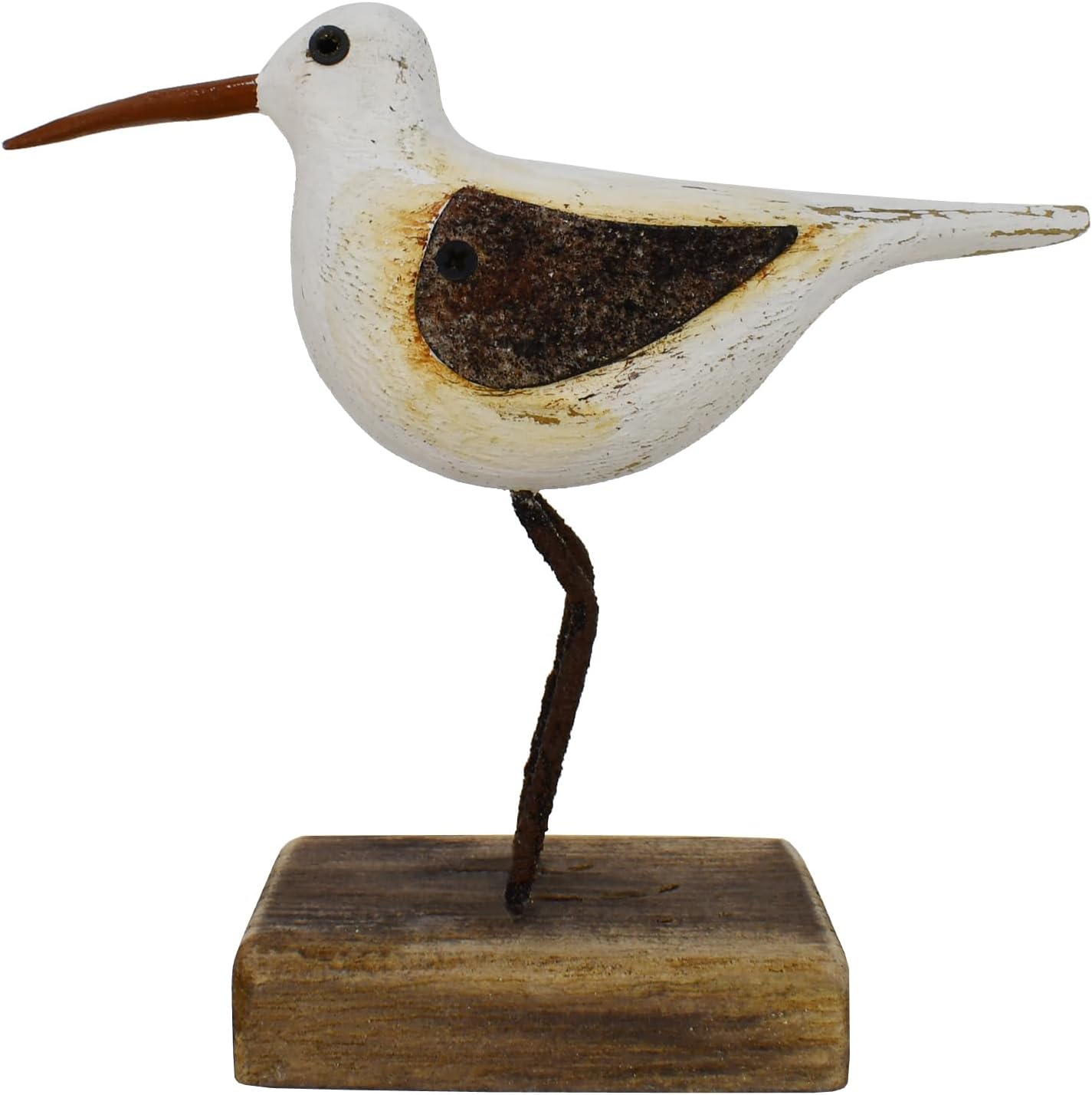 Hand Carved Wooden Seagull Nautical Decor Statue