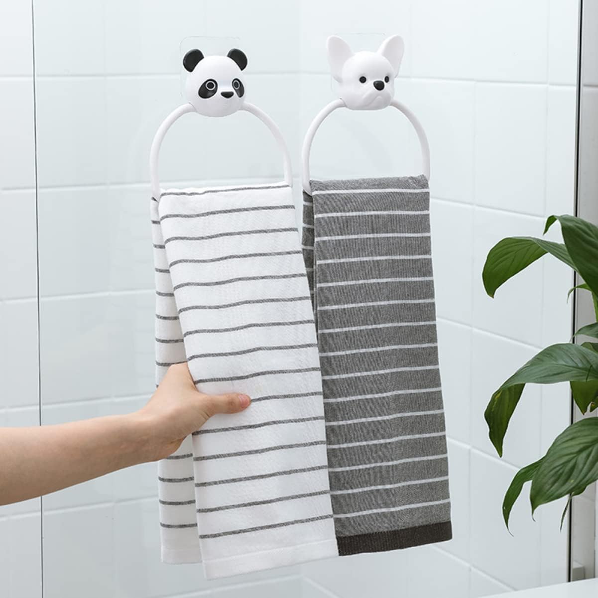 2pcs Zerodeko Towel Holder with Cartoon Design