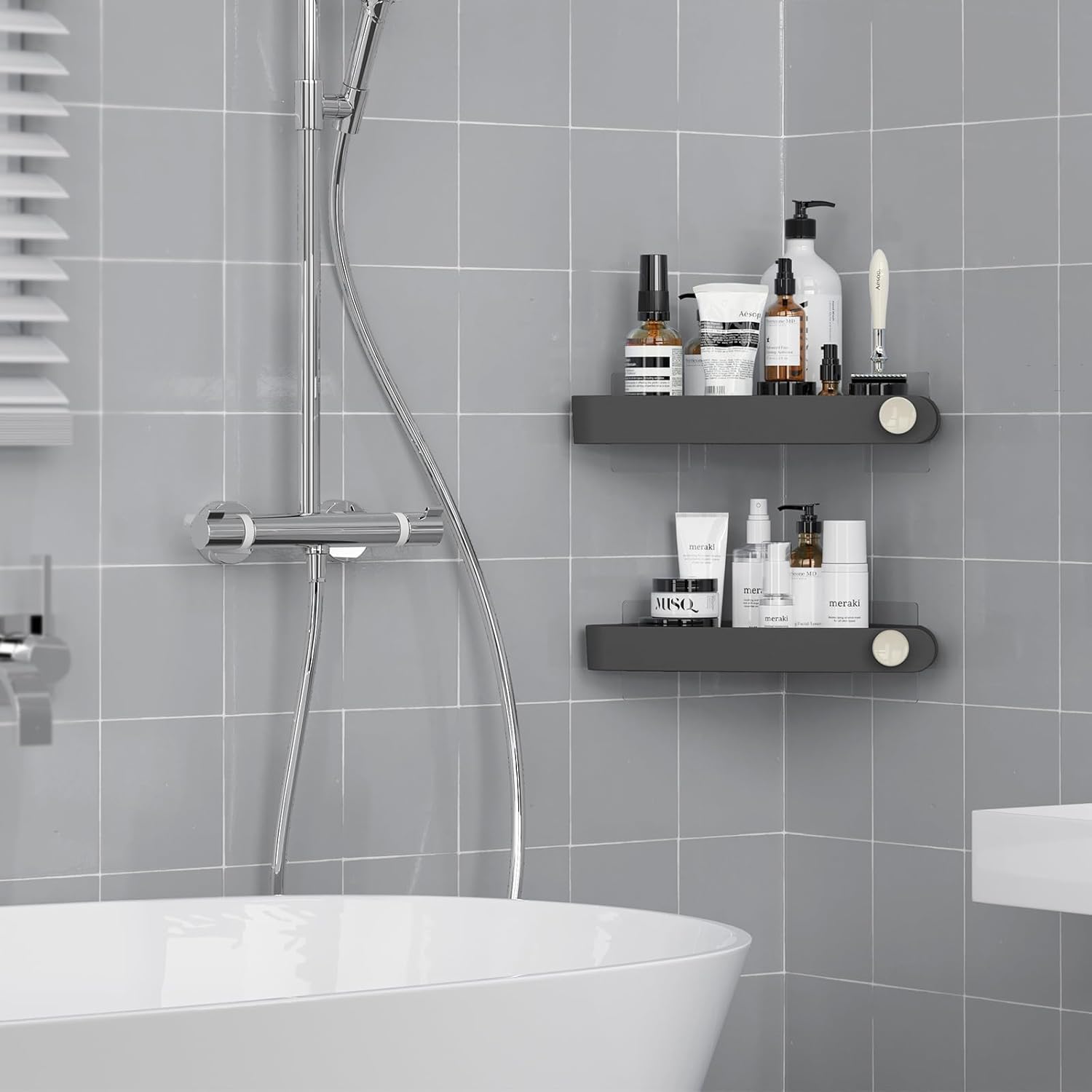 Sotfamily Shower Caddy Corner 2 Pack Black