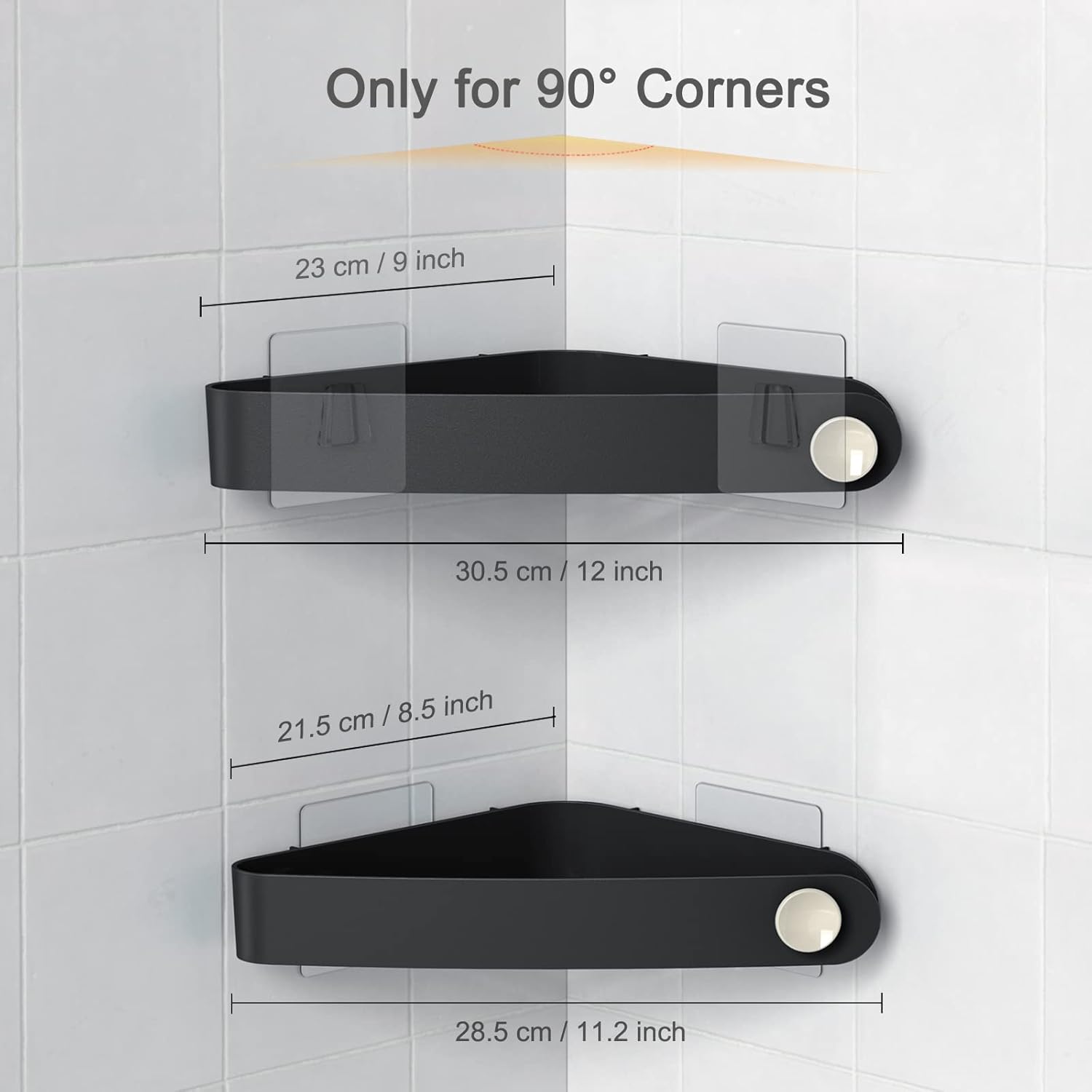 Sotfamily Shower Caddy Corner 2 Pack Black